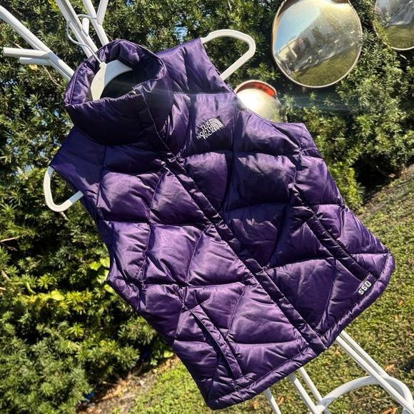 💜 The North Face Metallic Purple Quilted Vest 💜 - Picture 3 of 16